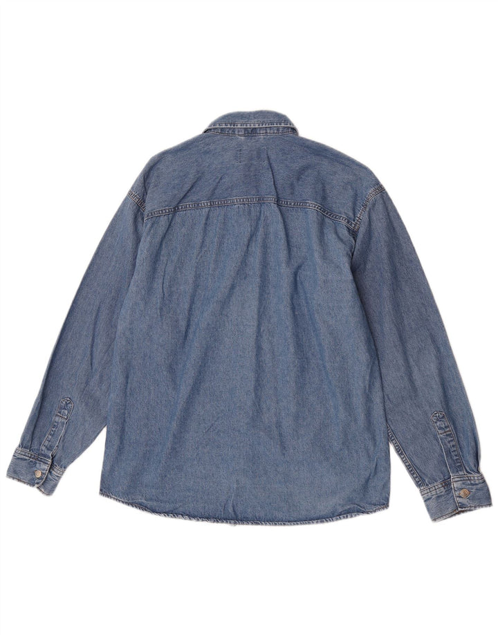 Jack & Jones Hombre Camisa Vaquera Grande Algodón Azul