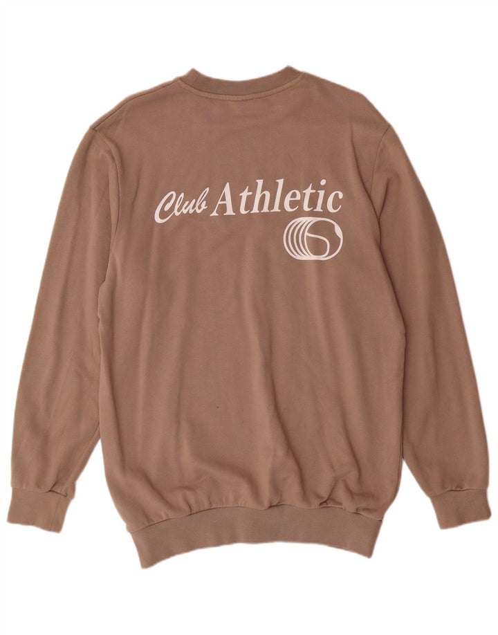 JACK & JONES Hombre Sudadera Gráfica Jumper Algodón Beige Medio