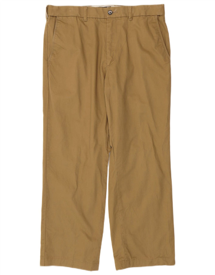 MARKS & SPENCER Pantalón chino recto para hombre W34 L28 Algodón beige