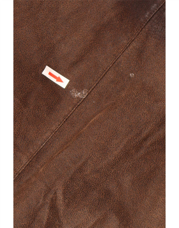 Conbipel Chaqueta de cuero Moto Racer para hombre IT 46 Small Cuero marrón