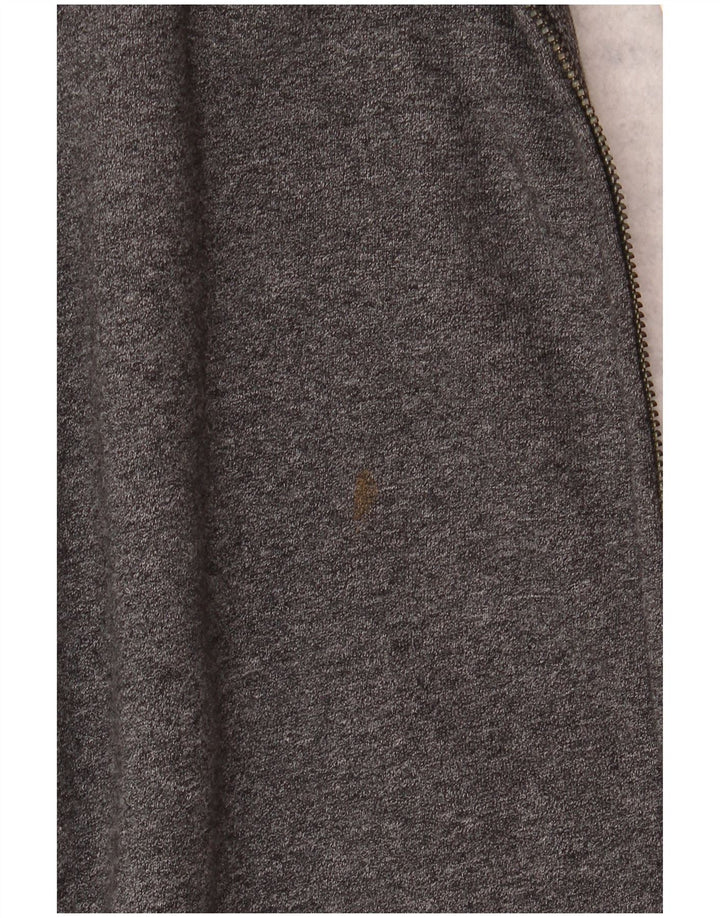 Jack Wills Sudadera con capucha y cremallera para hombre de algodón moteado gris medio