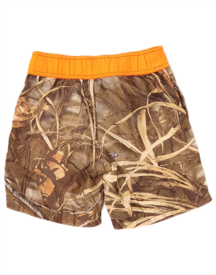VINTAGE Bañador Corto Niño 4-5 Años Marrón Camuflaje Poliéster