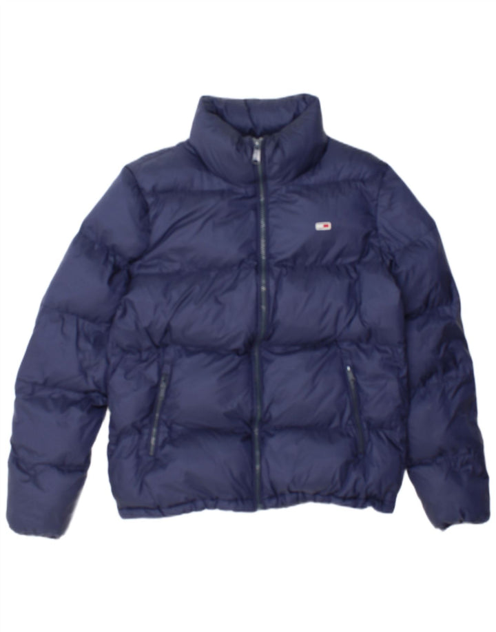 Chaqueta Acolchada para Hombre Tommy Hilfiger Reino Unido 38 Mediana Azul Marino Poliamida