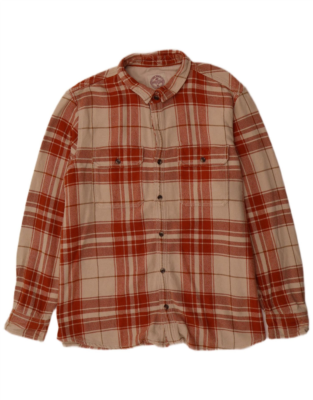 Camisa de franela para hombre Fat Face 2XL Algodón a cuadros beige