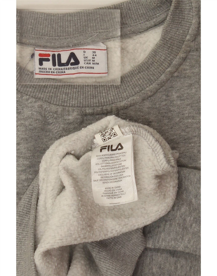 FILA - Sudadera gráfica para mujer, talla 40, color gris medio