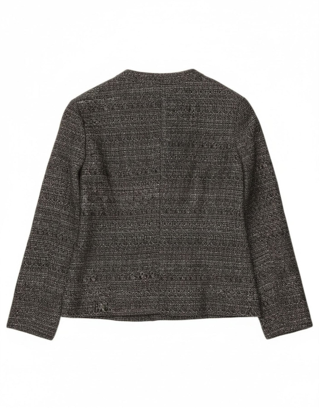 Eastex Chaqueta tipo blazer de 1 botón para mujer UK 42 Poliéster moteado gris medio