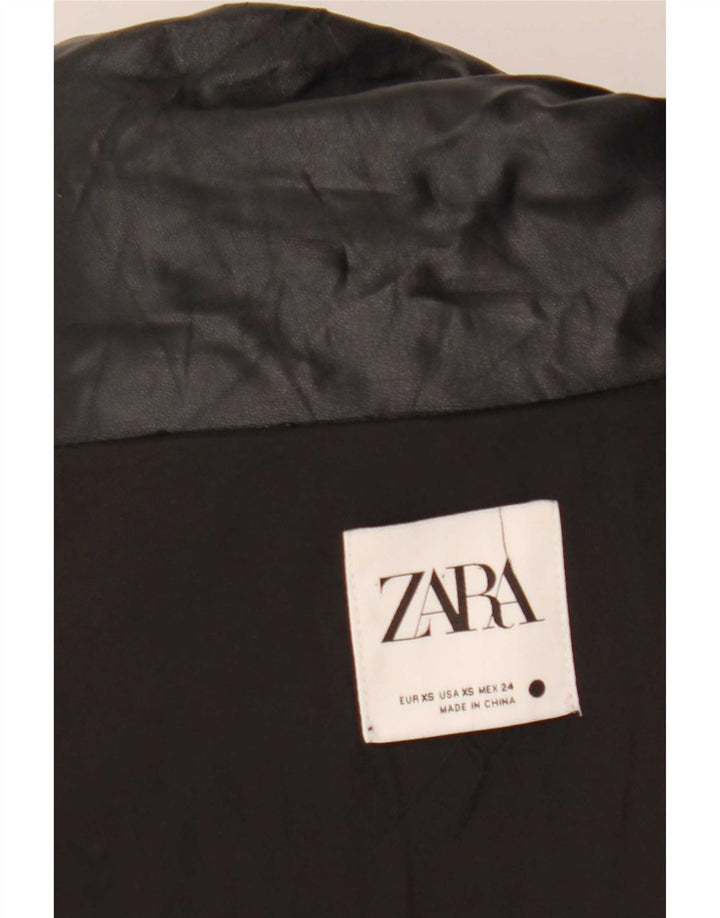 Zara Mujer Chaqueta Acolchada Extragrande UK 6 XS Negro