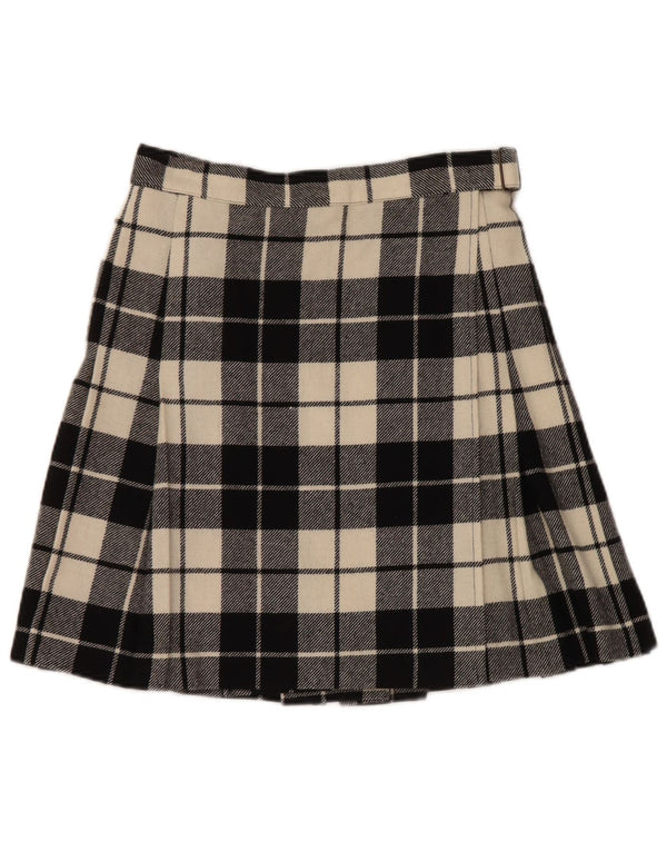Falda cruzada para mujer Silvy IT 44 Medium W26 Lana a cuadros negra