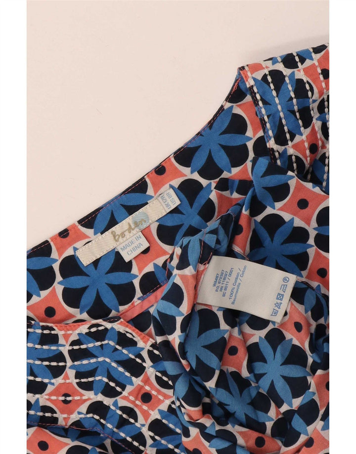 Boden Top tipo túnica de manga 3/4 para mujer UK 40 Mediano Multicolor Geométrico