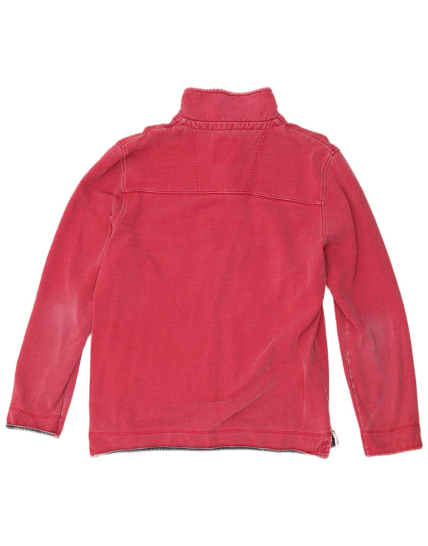 Crew Clothing - Sudadera con cuello y cremallera para hombre, talla grande, algodón rosa