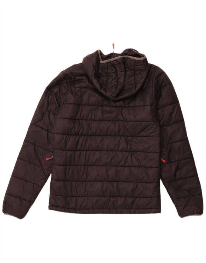 THE NORTH FACE Chaqueta acolchada con capucha para hombre UK 36 Small Black Nylon
