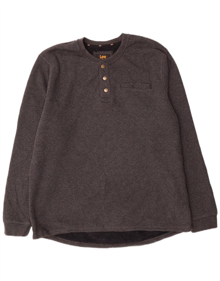 Lee Sudadera Regular Fit Jumper XL De Algodón Moteado Gris Hombre