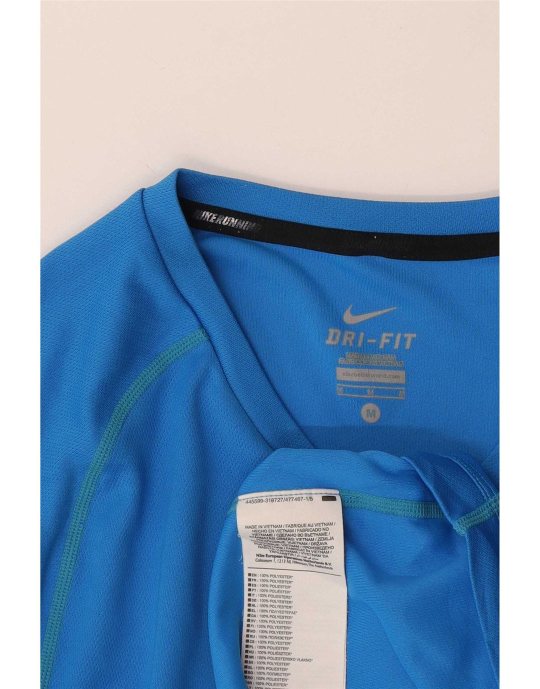 Camiseta Nike Dri Fit para hombre Top poliéster azul medio