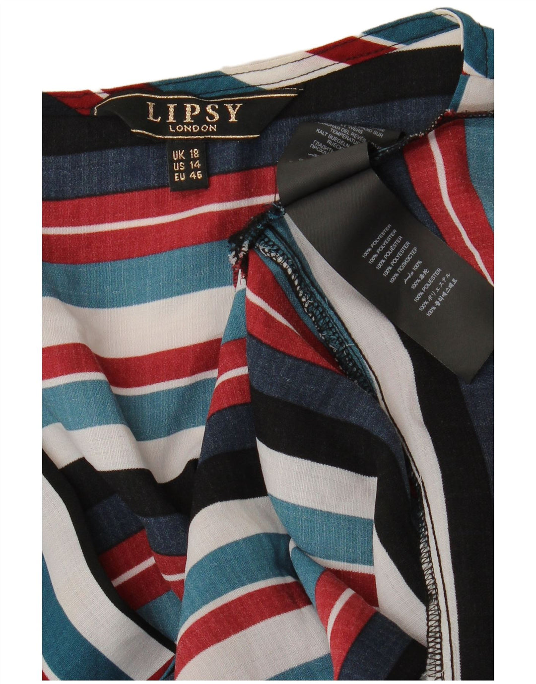 Blusa Lipsy Mujer ES 40 XL Poliéster a rayas multicolor