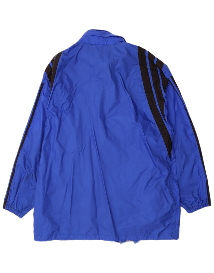 Adidas Chaqueta impermeable para hombre UK 44/46 Large Azul Colorblock Poliamida