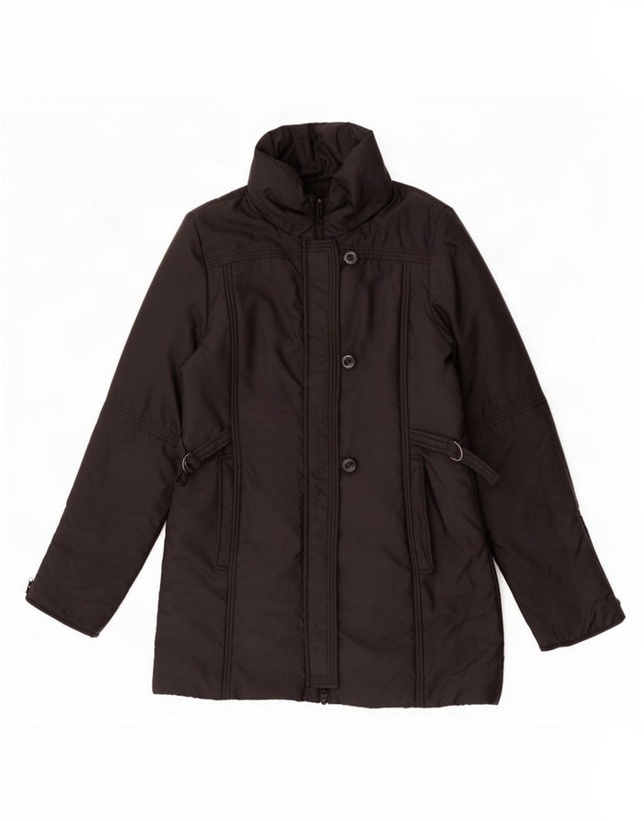 Max & Co. Abrigo acolchado para mujer UK 44 Poliéster negro mediano