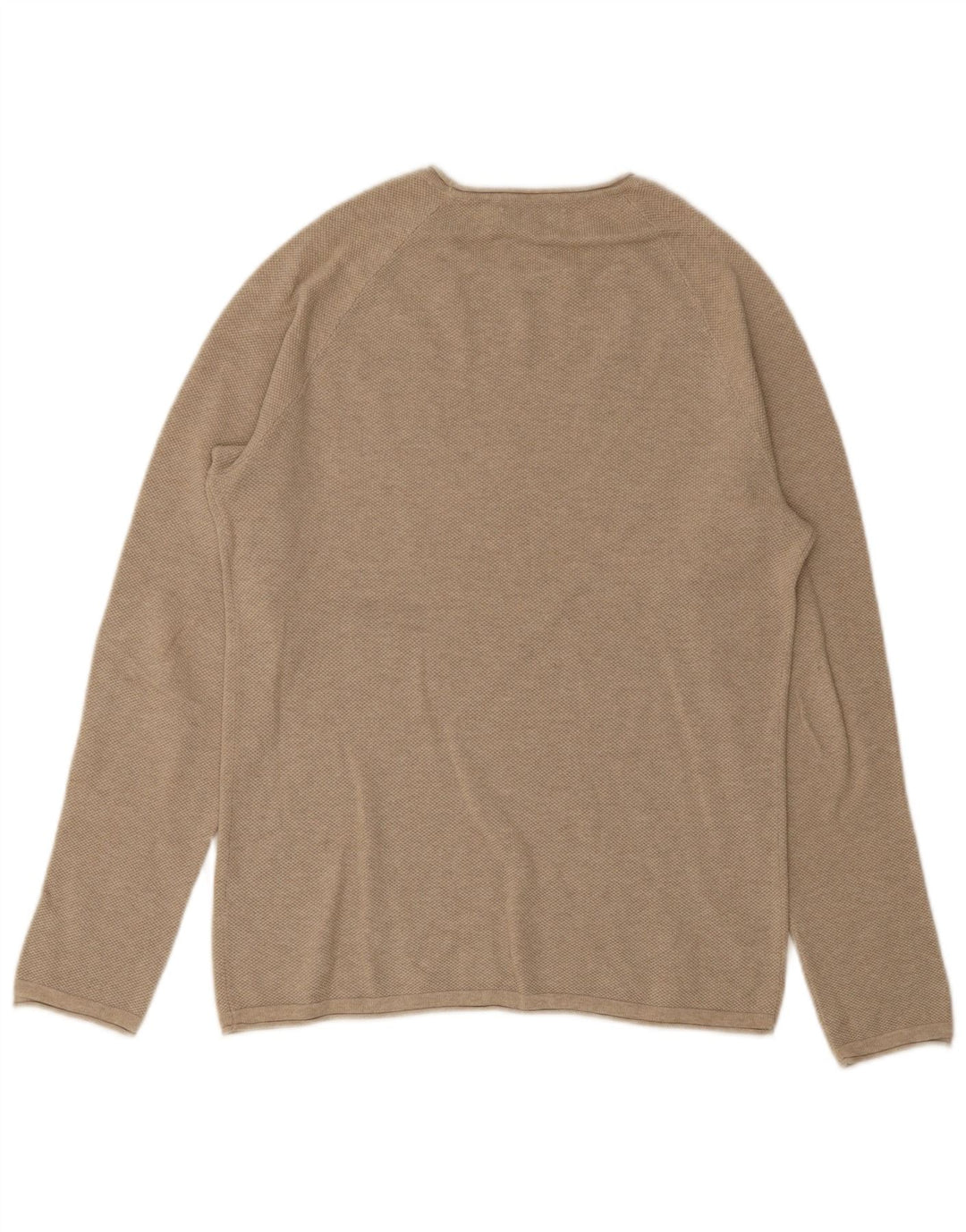 Jack & Jones Jersey con cuello barco para hombre, talla pequeña, color beige