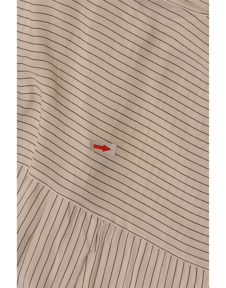 Zara Mujer Ver A Través De La Camisa De Jersey Reino Unido 46 Grande De Rayas Blancas