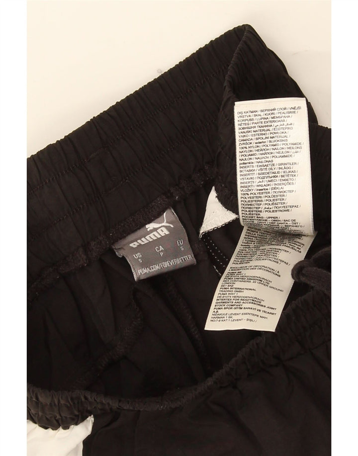Puma Pantalones cortos deportivos con gráficos para hombre, poliéster color block, pequeño, negro