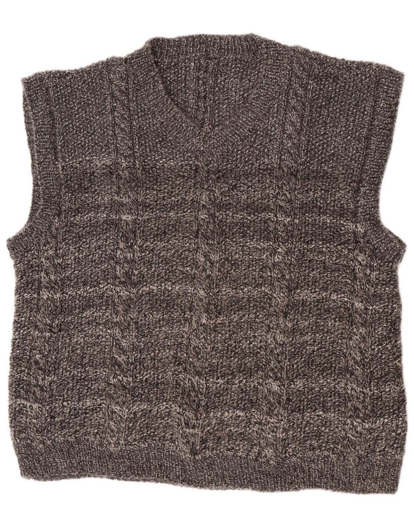 Vintage Hombres Chaleco Tank Top XL Gris Rayas