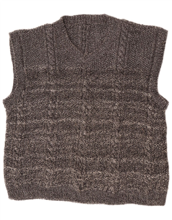 Vintage Hombres Chaleco Tank Top XL Gris Rayas