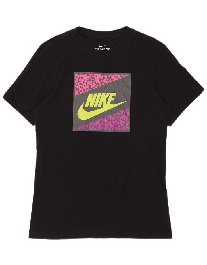 Nike - Camiseta gráfica para hombre, talla pequeña, algodón negro