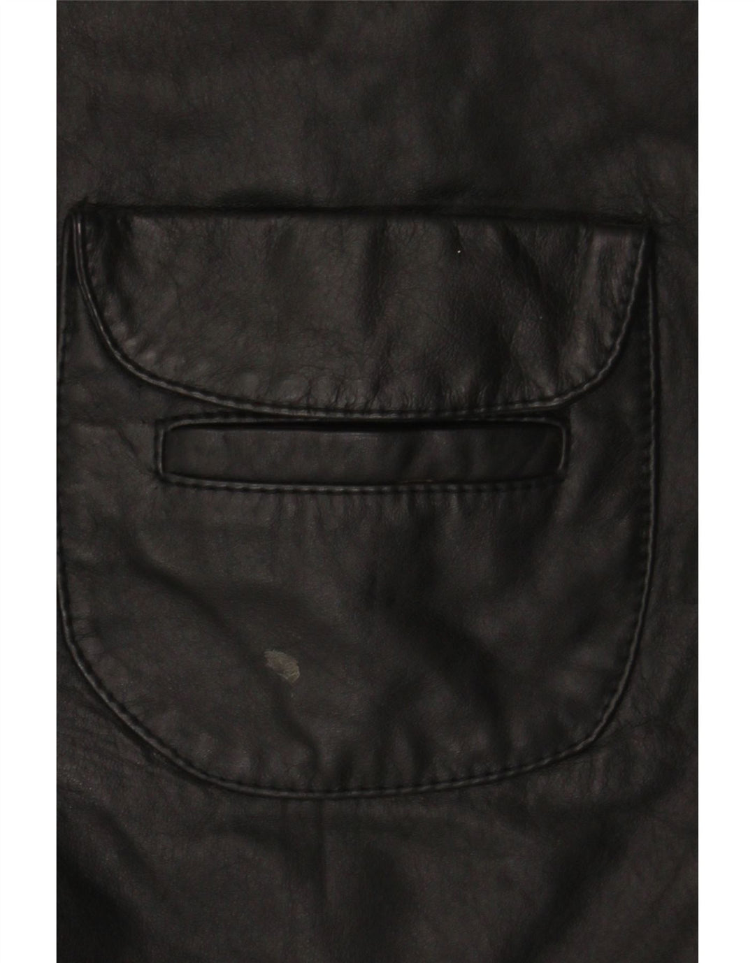 Vintage mujer cuero Gilet Reino Unido 14 Medio Negro