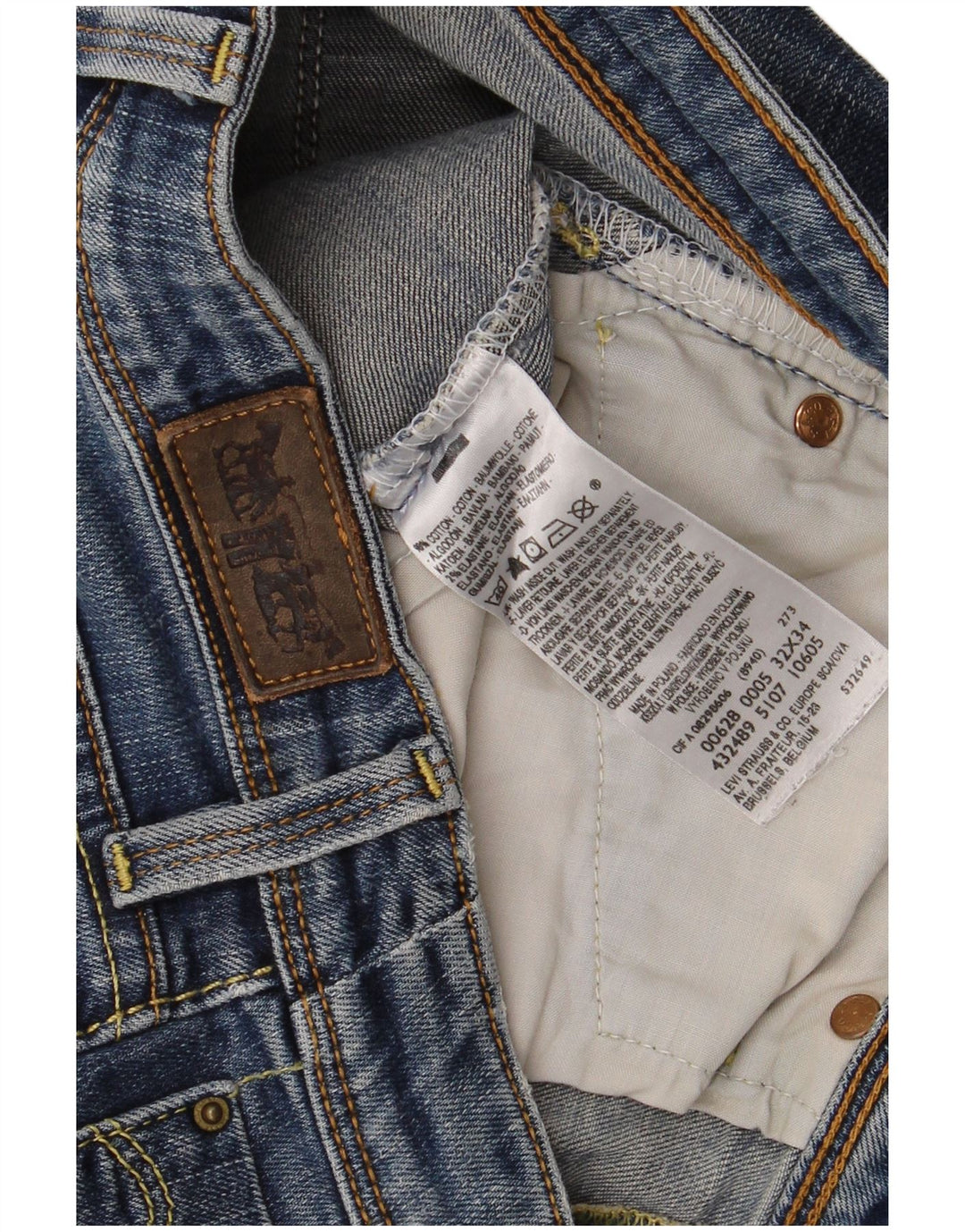 Levi's Shorts De Mezclilla Mujer W32 Large Algodón Azul
