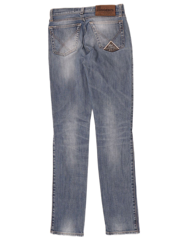 Roy Rogers Jeans ajustados para mujer IT 41 Small W27 L32 Algodón azul