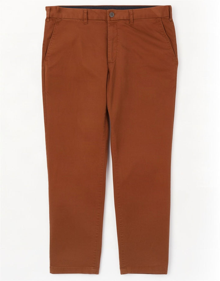 Marks & Spencer Pantalones chinos rectos de corte regular para hombre W40 L29 Marrón
