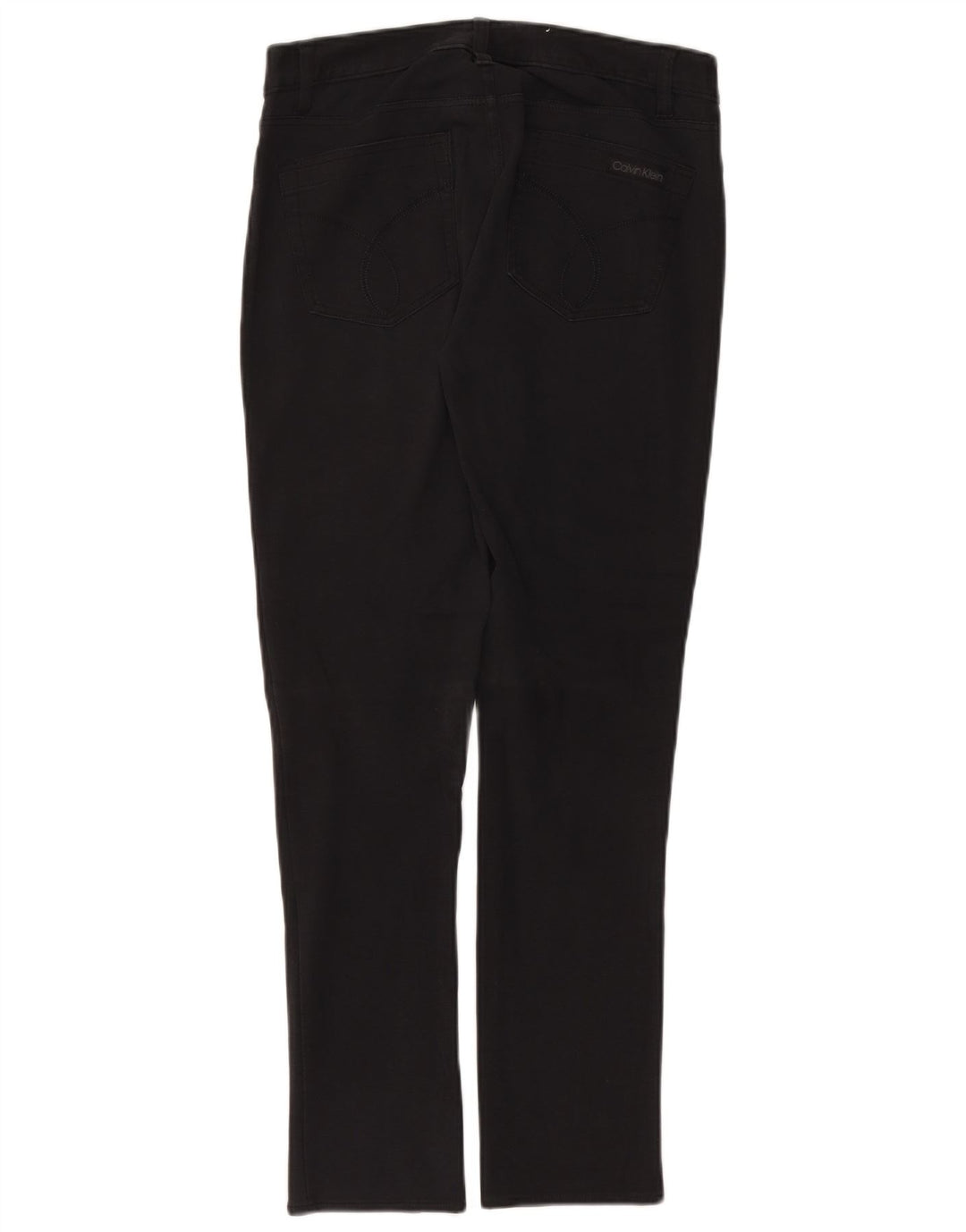 CALVIN KLEIN Pantalones casuales delgados para mujer US 6 Medium W30 L28 Gris Algodón