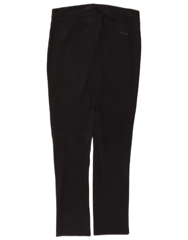 CALVIN KLEIN Pantalones casuales delgados para mujer US 6 Medium W30 L28 Gris Algodón