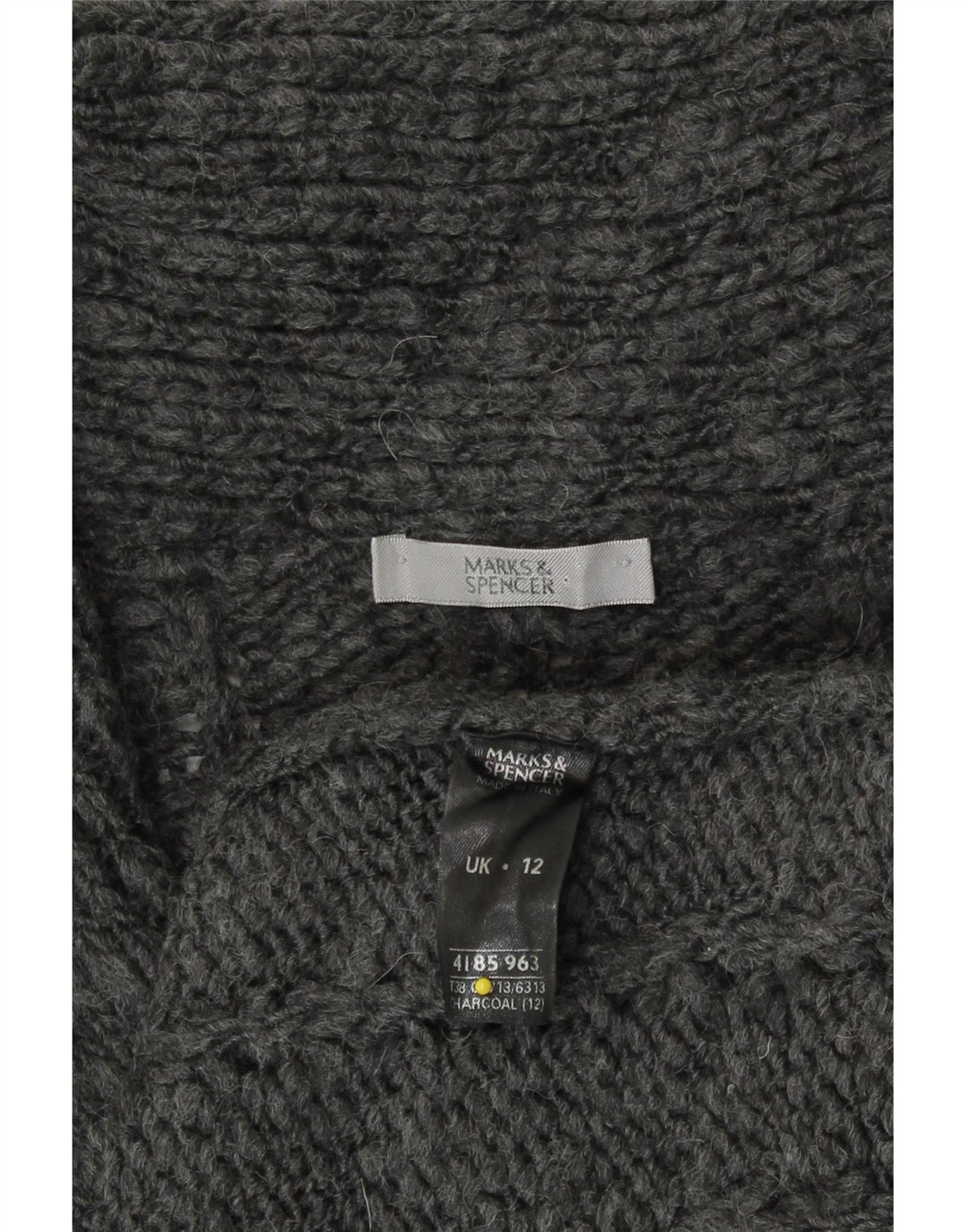 Marks & Spencer Suéter tipo cárdigan largo para mujer Reino Unido 40 Acrílico gris medio