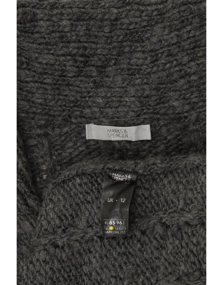Marks & Spencer Suéter tipo cárdigan largo para mujer Reino Unido 40 Acrílico gris medio