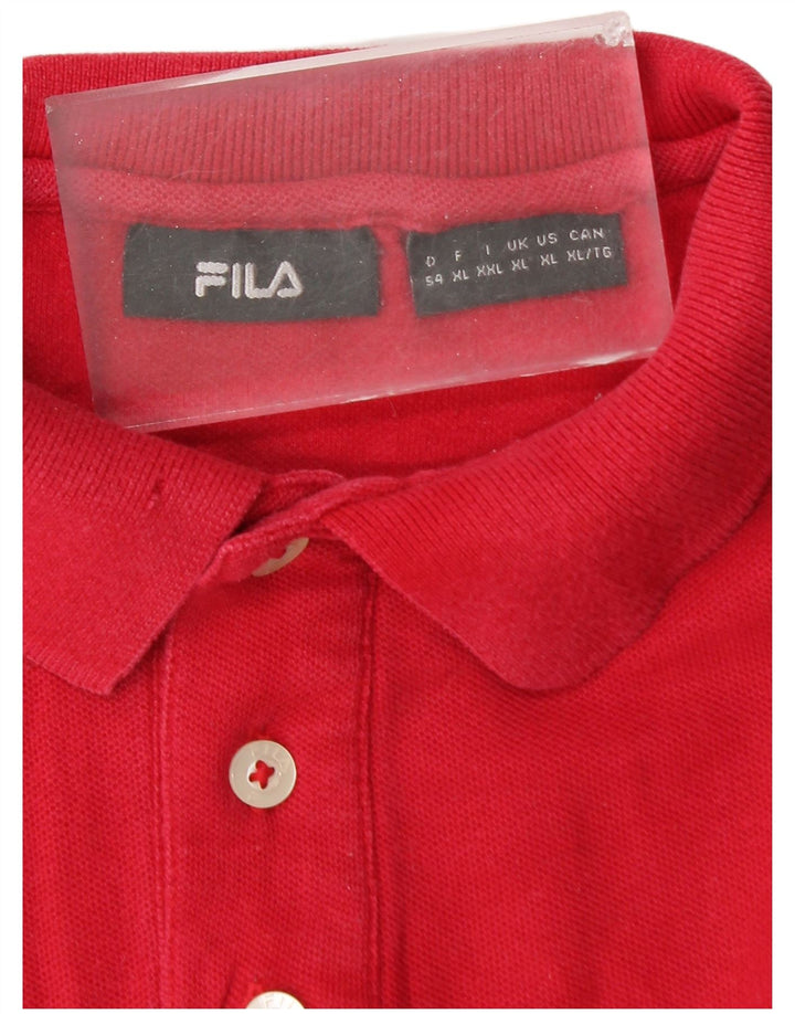 Polo Fila Hombre XL Algodón Rojo