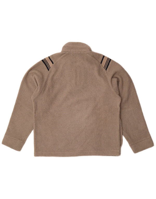 Sergio Tacchini Jersey De Forro Polar Con Cremallera En El Cuello Gris Medio A Rayas