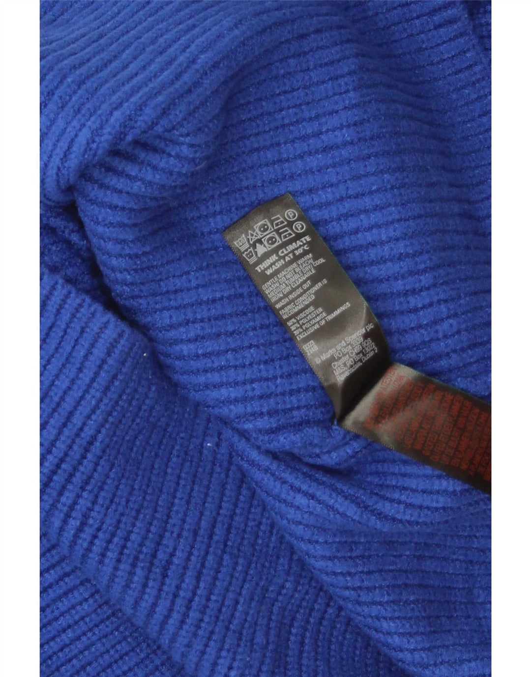 Marks & Spencer Jersey con cuello vuelto para mujer UK 44 Viscosa azul medio