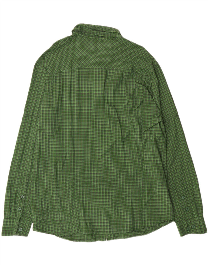 Camisa Columbia Omni-Shade A Cuadros XL Nylon A Cuadros Verde Hombre