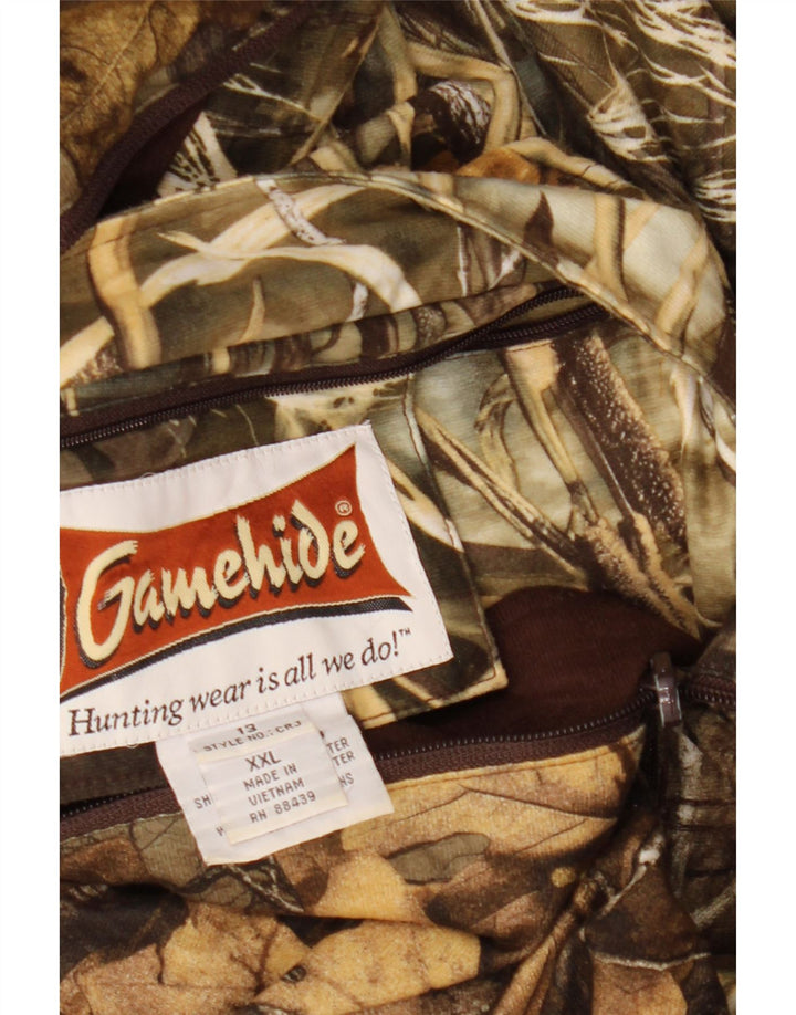 Gamehide Chaqueta bomber con capucha para hombre UK 44 2XL Poliéster de camuflaje marrón