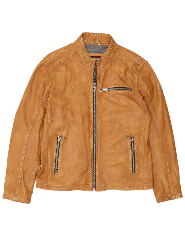 MILESTONE Chaqueta de cuero para hombre UK 40 Cuero beige grande