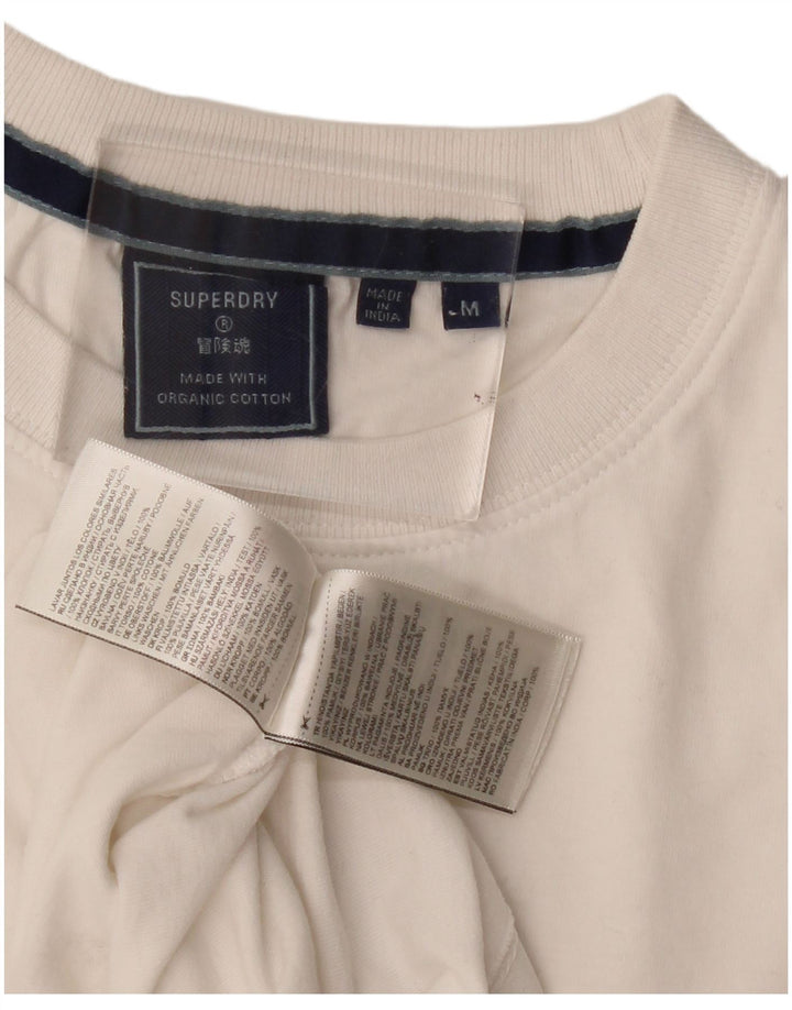 Superdry Camiseta para hombre Top Medium White Cotton