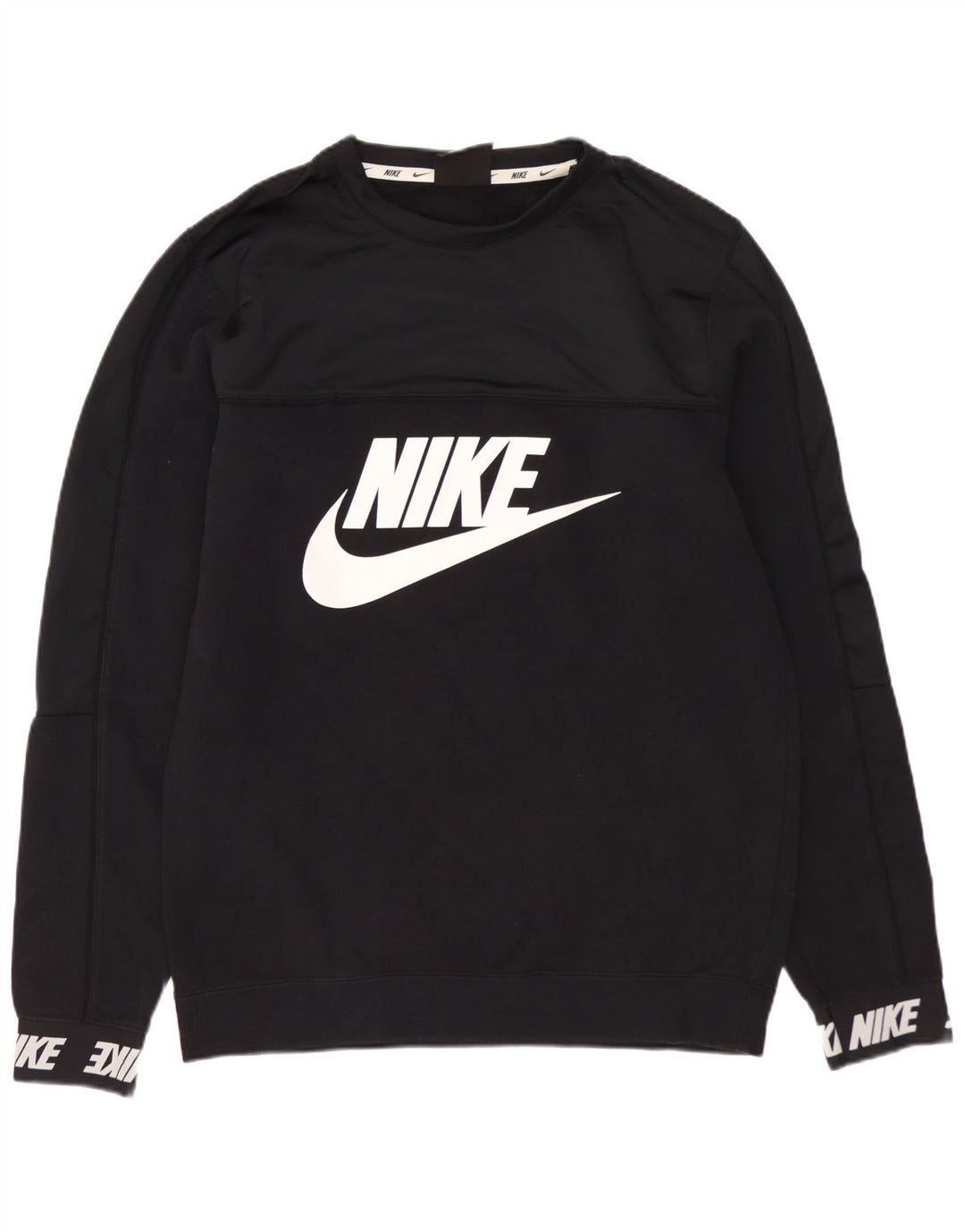 NIKE Sudadera con gráfico gráfico para hombre, jersey pequeño de algodón negro