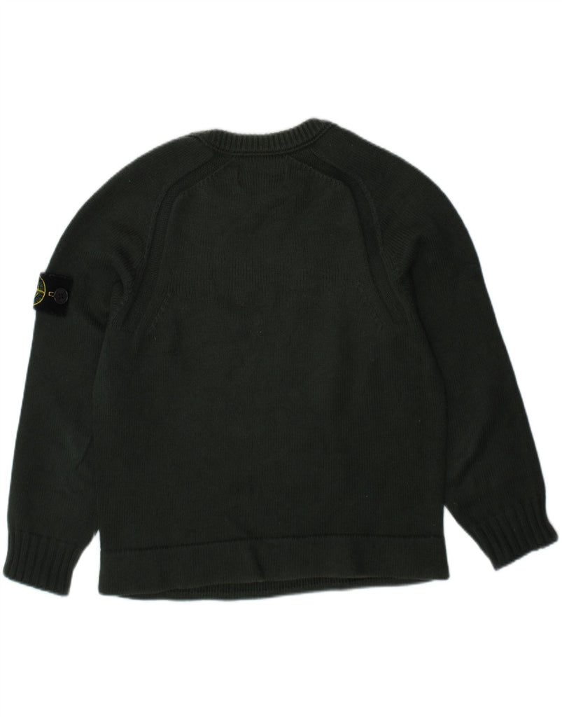 STONE ISLAND Boys Crew Neck Jumper Sweater 5-6 Years Khaki Vintage Stone Island and Second-Hand Stone Island from Messina Hembry 