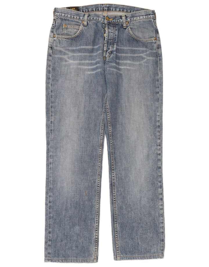 Lee Vaqueros Rectos Seattle Para Hombre W33 L30 Algodón Azul