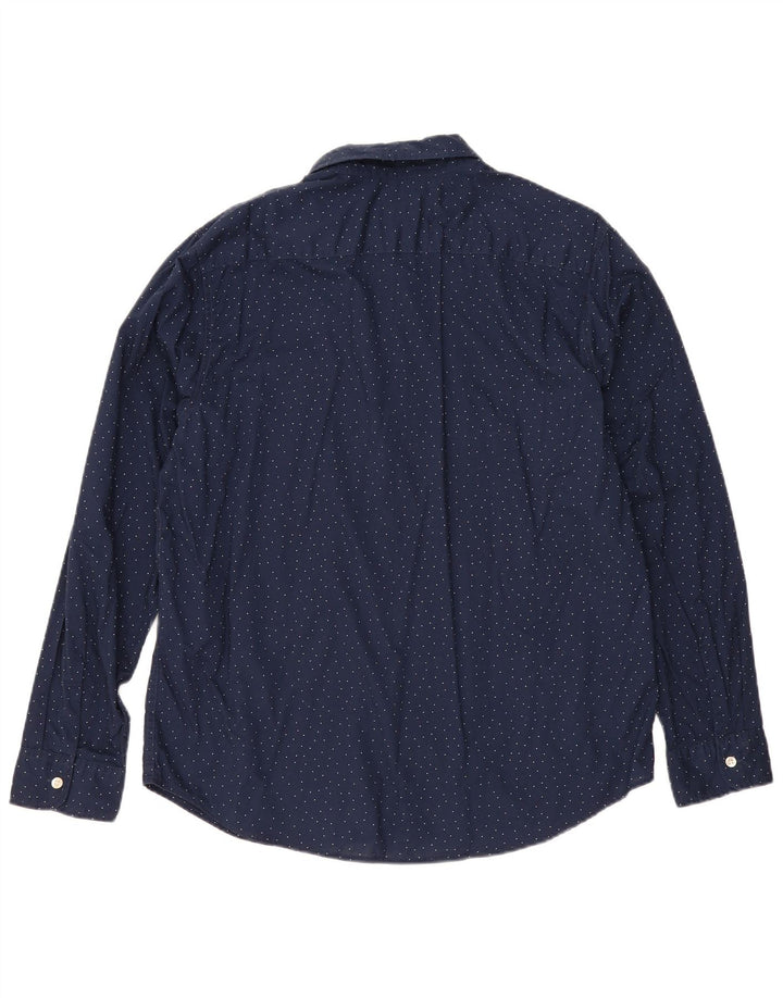 Camisa Levi's para hombre XL Azul marino con lunares de algodón clásico