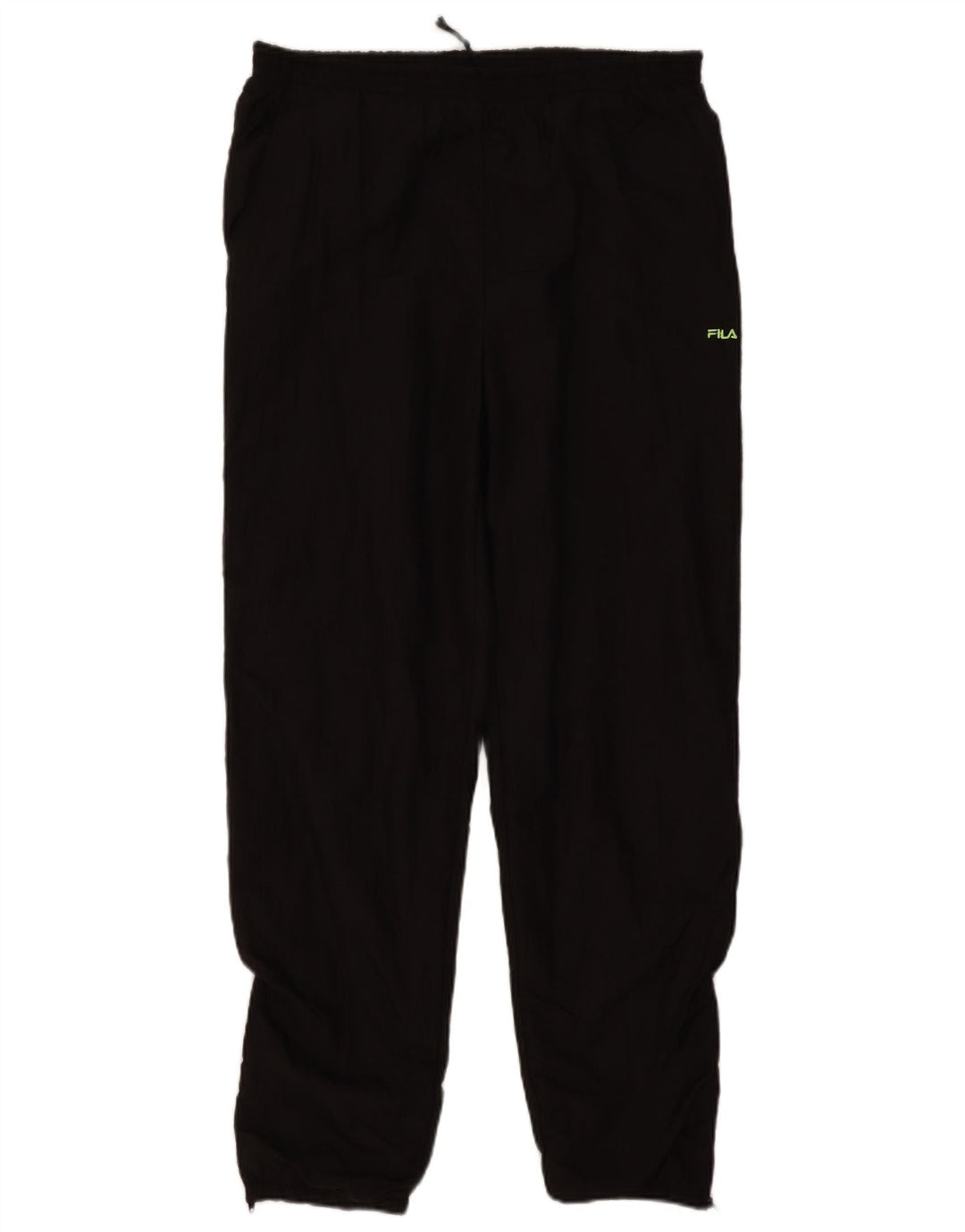 Fila Mujer Chándal Pantalones Joggers US 10 Grande Negro Poliamida