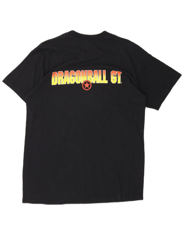 Vintage Hombres Dragon Ball GT 1997 Camiseta Gráfica Top Medio Negro