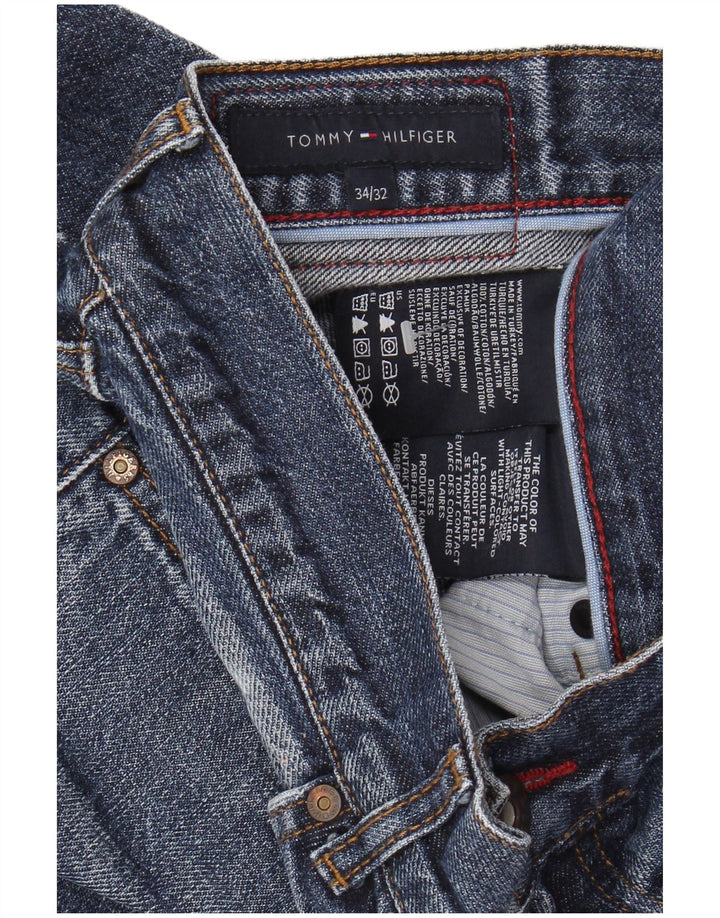 TOMMY HILFIGER Vaqueros rectos para hombre W34 L32 Algodón azul