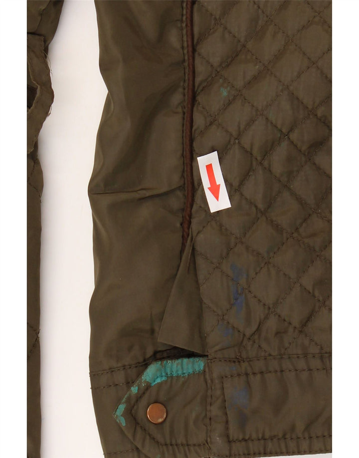 Zara Mujer Chaqueta Acolchada Militar Reino Unido 46 Grande Caqui