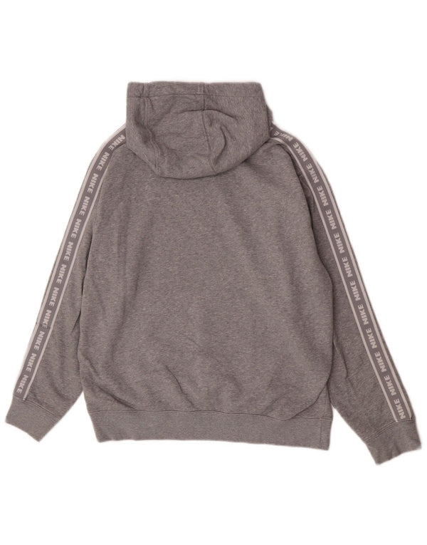 Nike Jersey con capucha y estampado gráfico de algodón moteado en gris medio